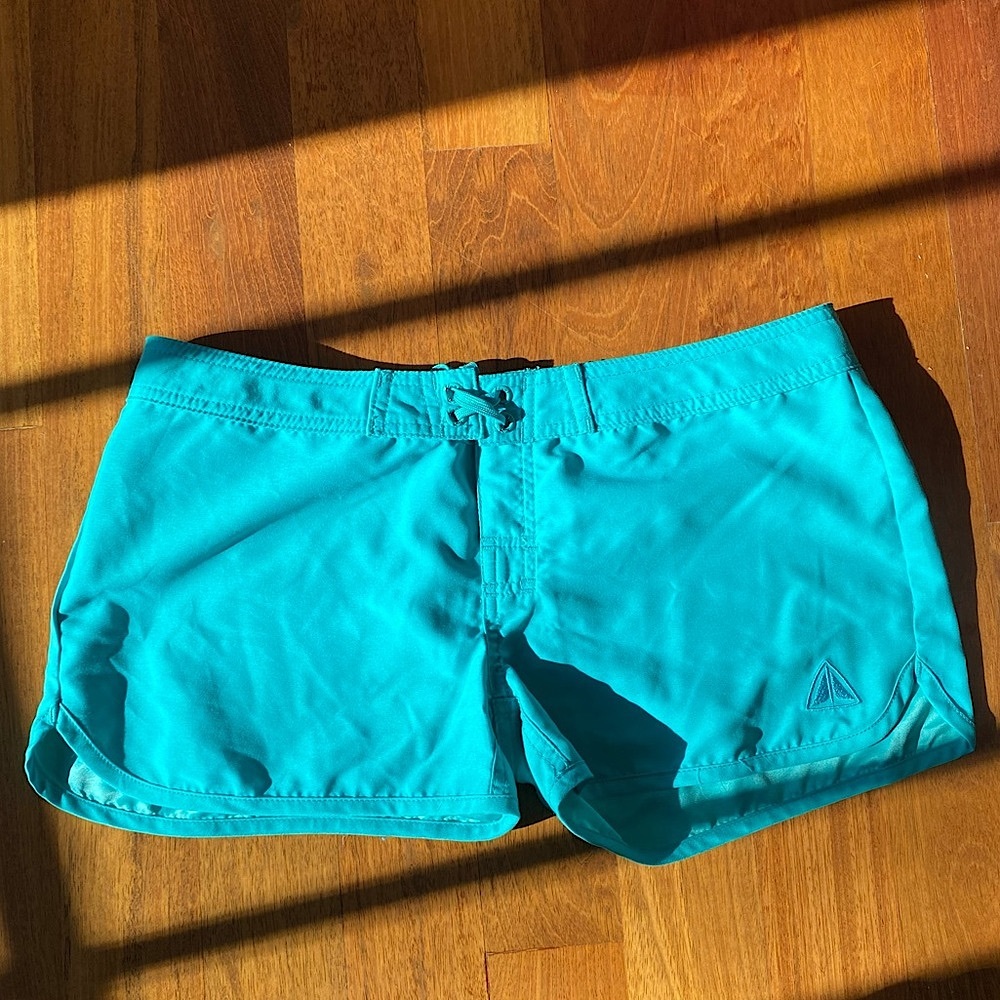 Low Rise Firefly Board Shorts in Turquoise
